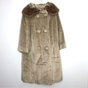 Unbranded Fur Coat with Mink Fur Collar